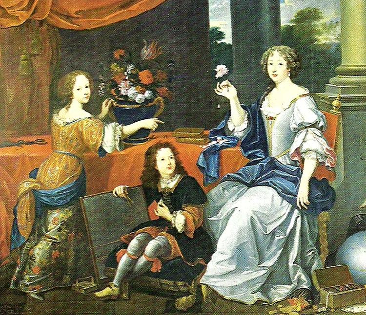 Pierre Mignard mlle de lavalliere and her children, c China oil painting art